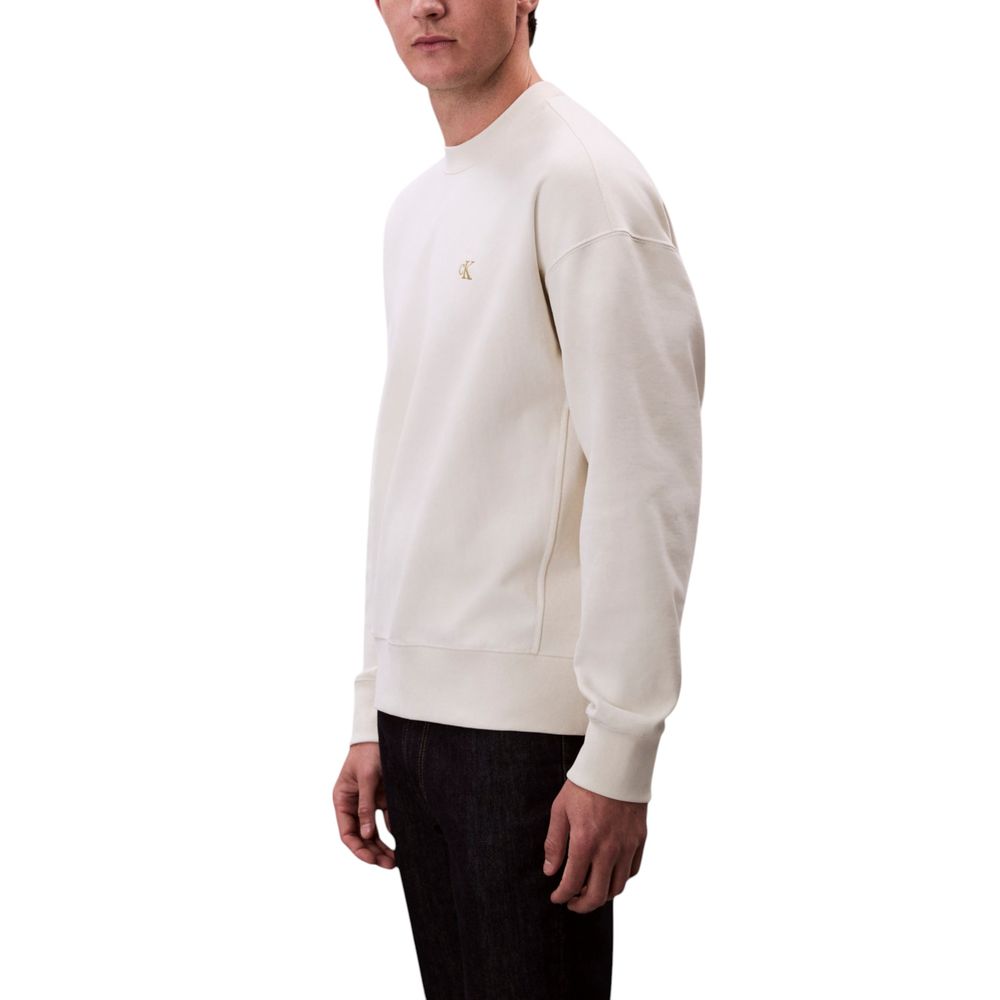 White Cotton Sweatshirt - ventzia