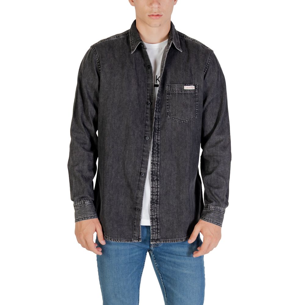 Black Denim Shirt - ventzia