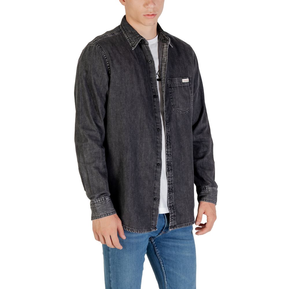 Black Denim Shirt - ventzia