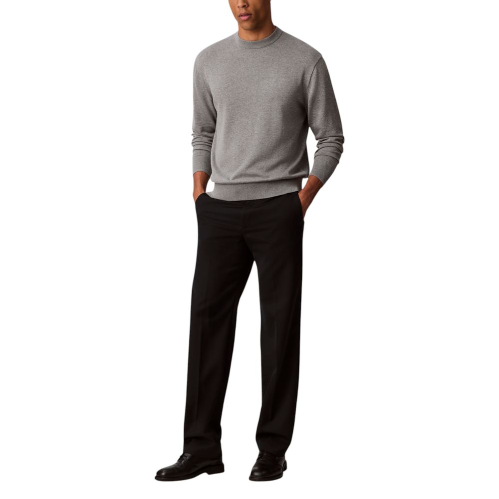 Gray Cotton Sweatshirt - ventzia