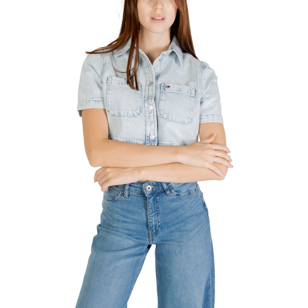 Light Blue Recycled Cotton Shortsleeve Shirt