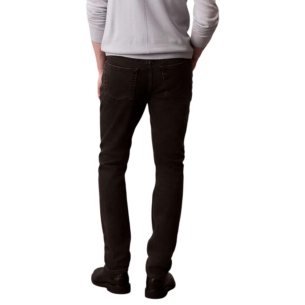 Black Cotton Skinny Jeans - ventzia