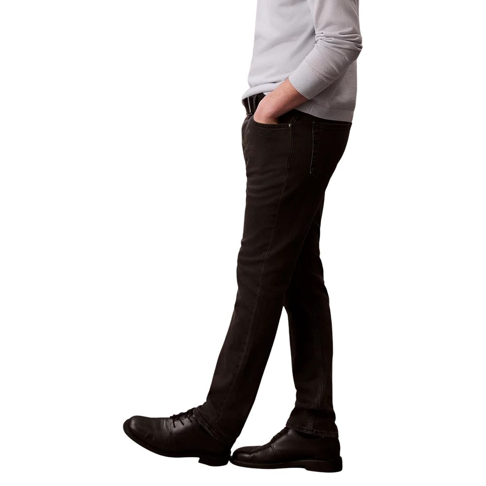 Black Cotton Skinny Jeans - ventzia