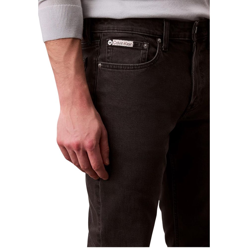 Black Cotton Skinny Jeans - ventzia