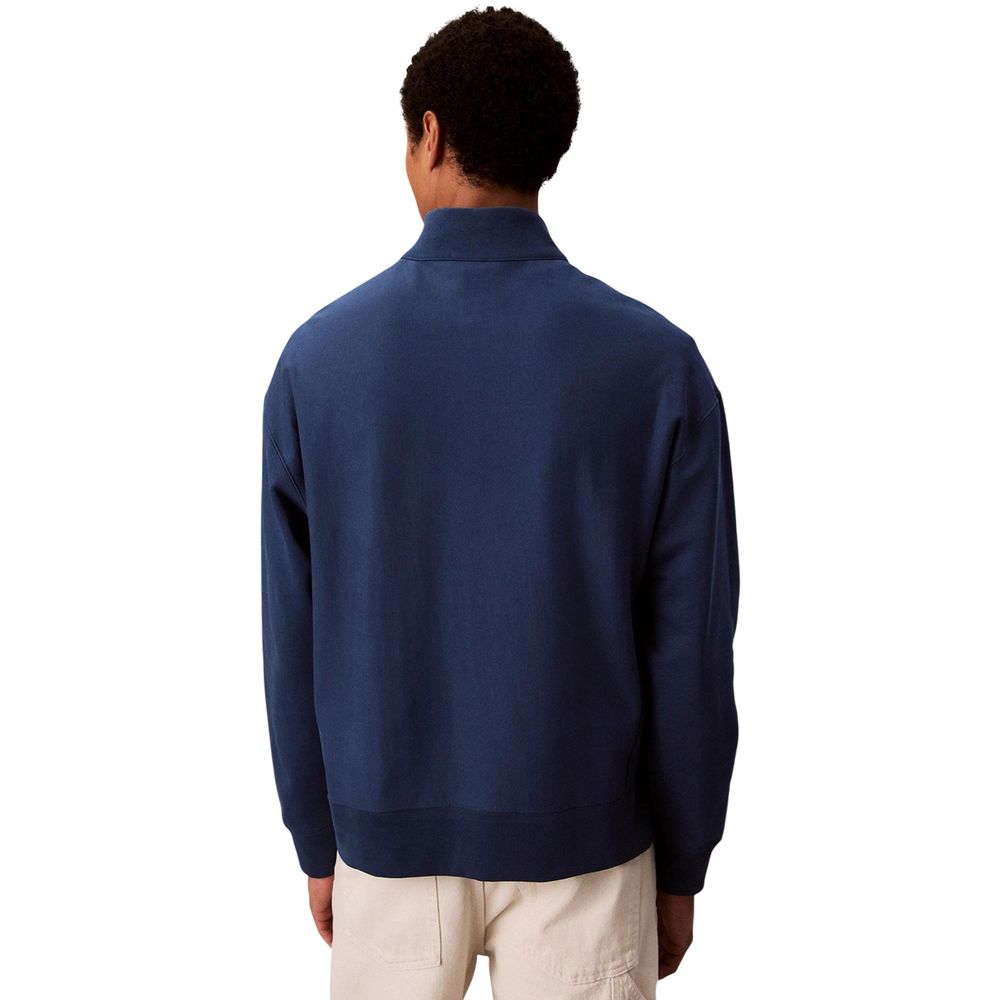 Blue Cotton Sweatshirt - ventzia