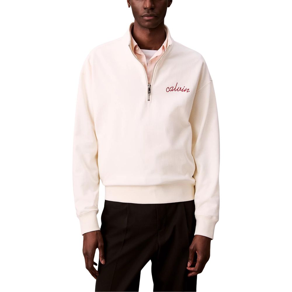 White Cotton Sweatshirt - ventzia