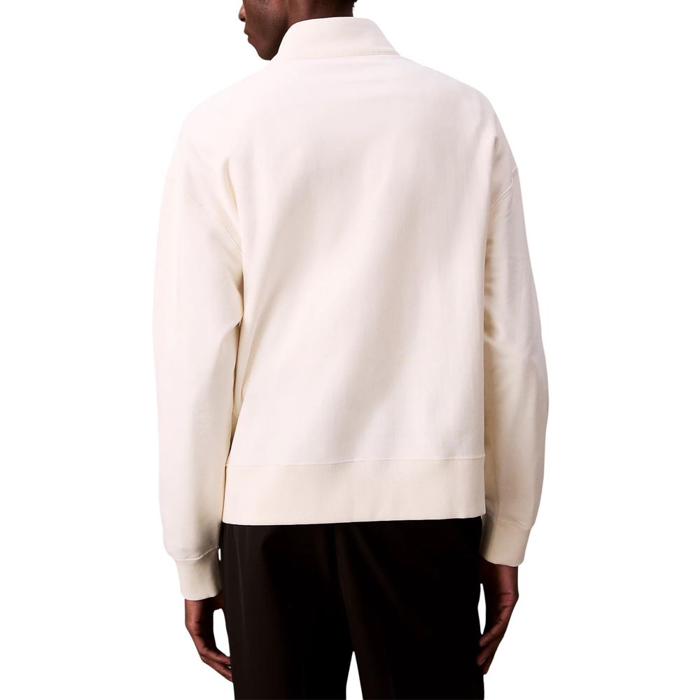White Cotton Sweatshirt - ventzia