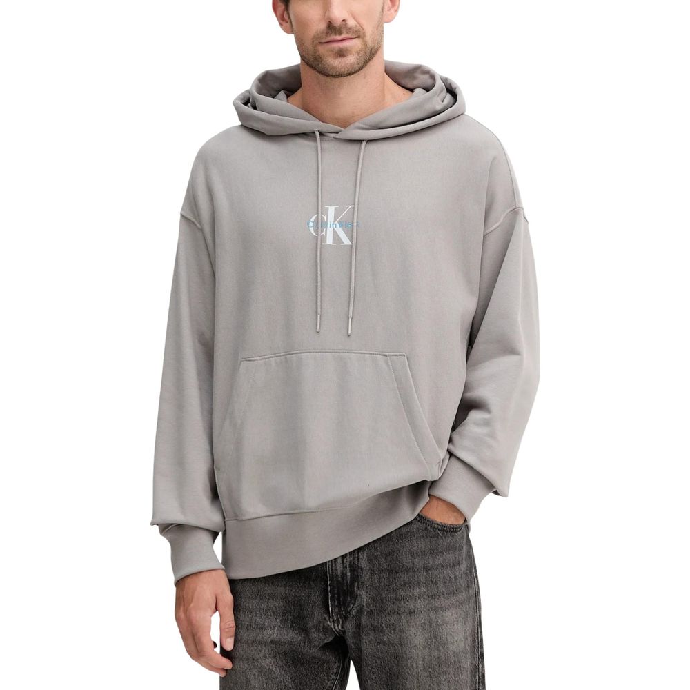 Gray Cotton Hoodie - ventzia