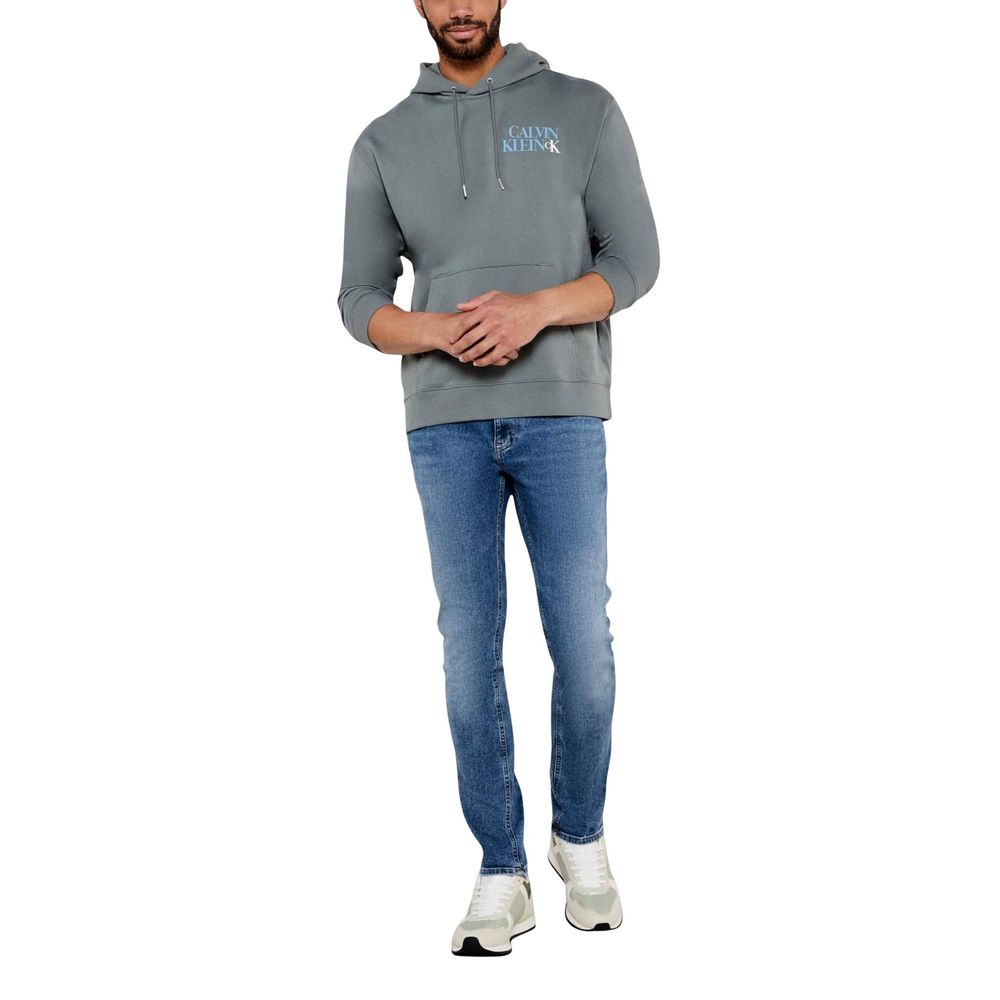 Gray Cotton Hoodie - ventzia