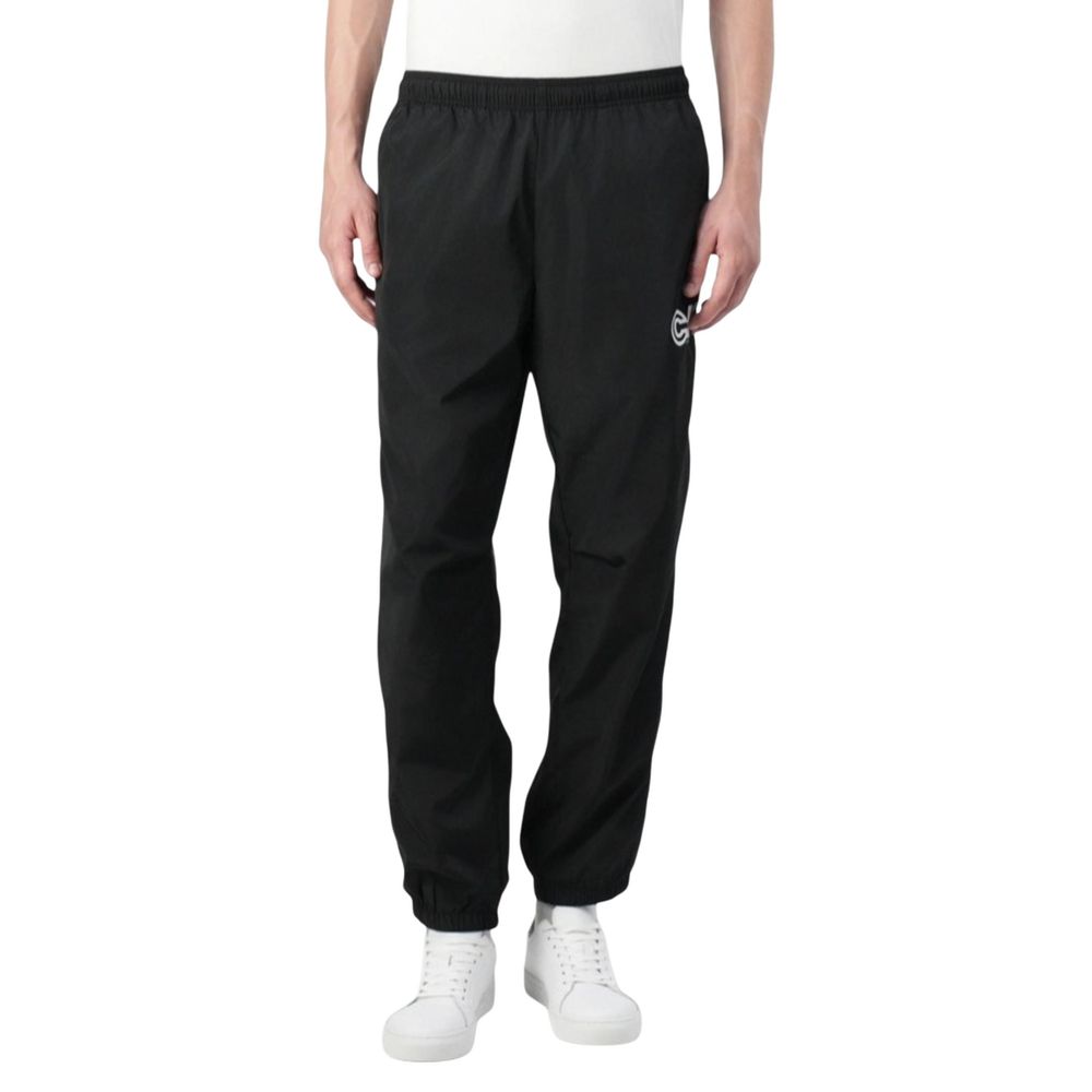 Black Polyester Joggers (Workout Pants) - ventzia