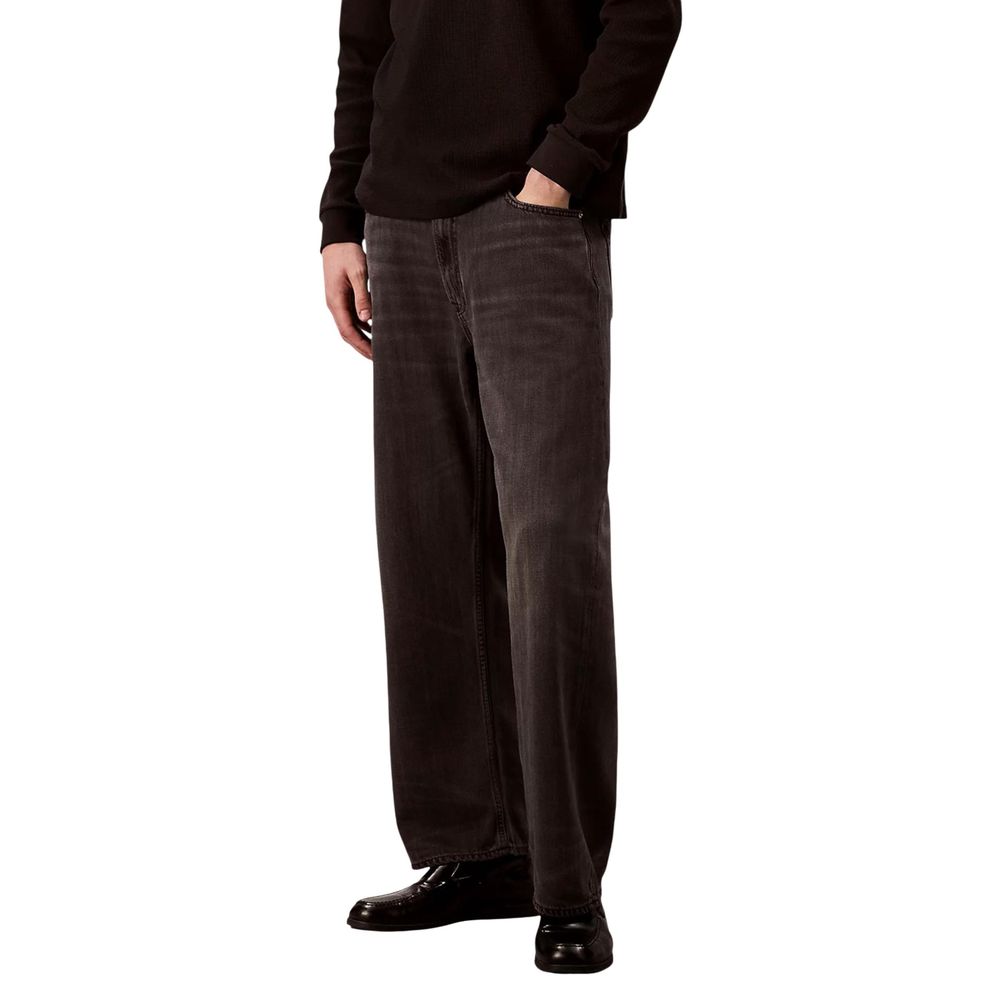 Black Lyocell Relaxed Fit Jeans - ventzia