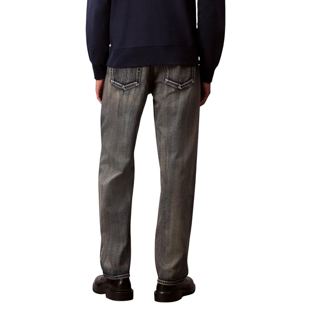 Beige Cotton Relaxed Fit Jeans - ventzia