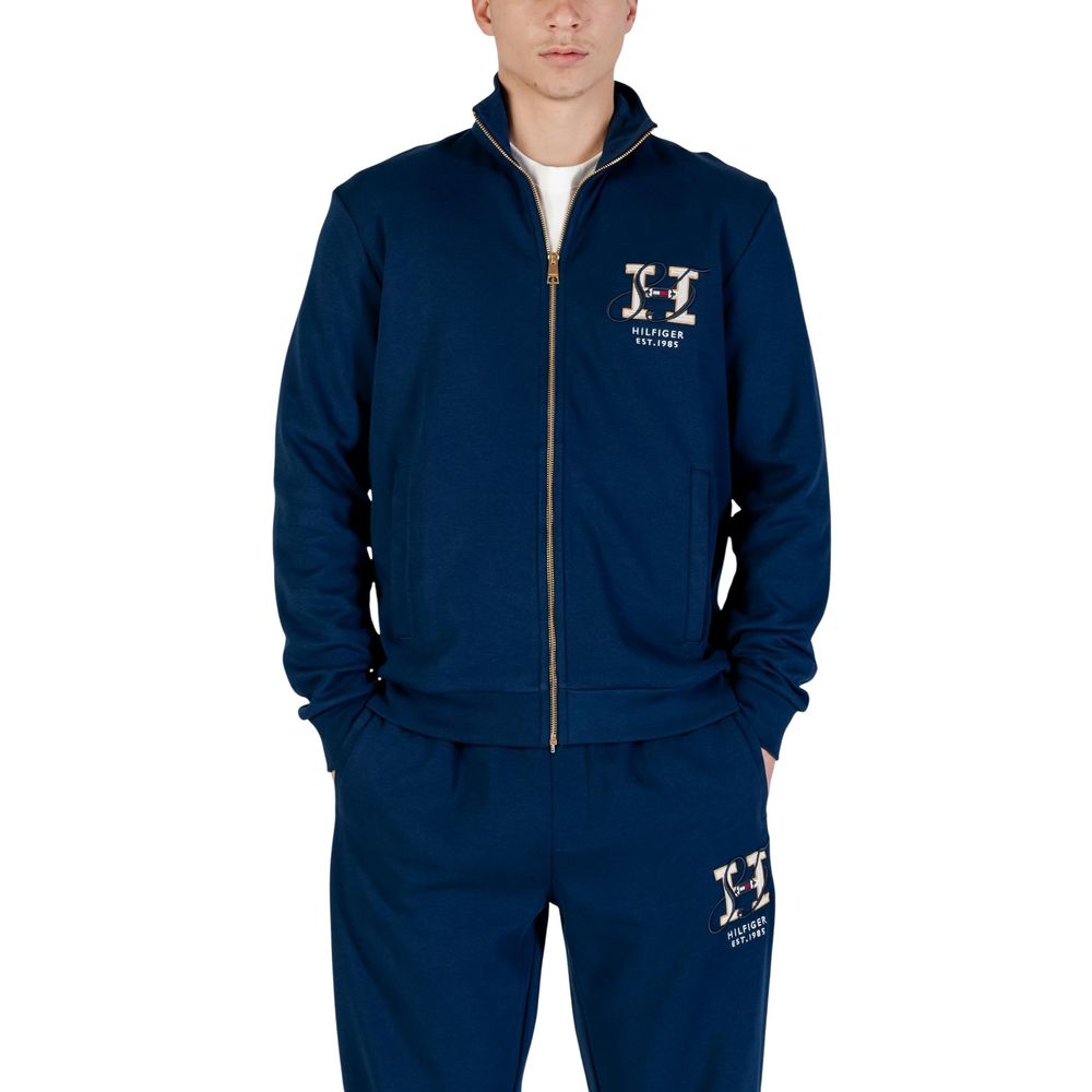 Blue Recycled Cotton Sweatshirt - ventzia