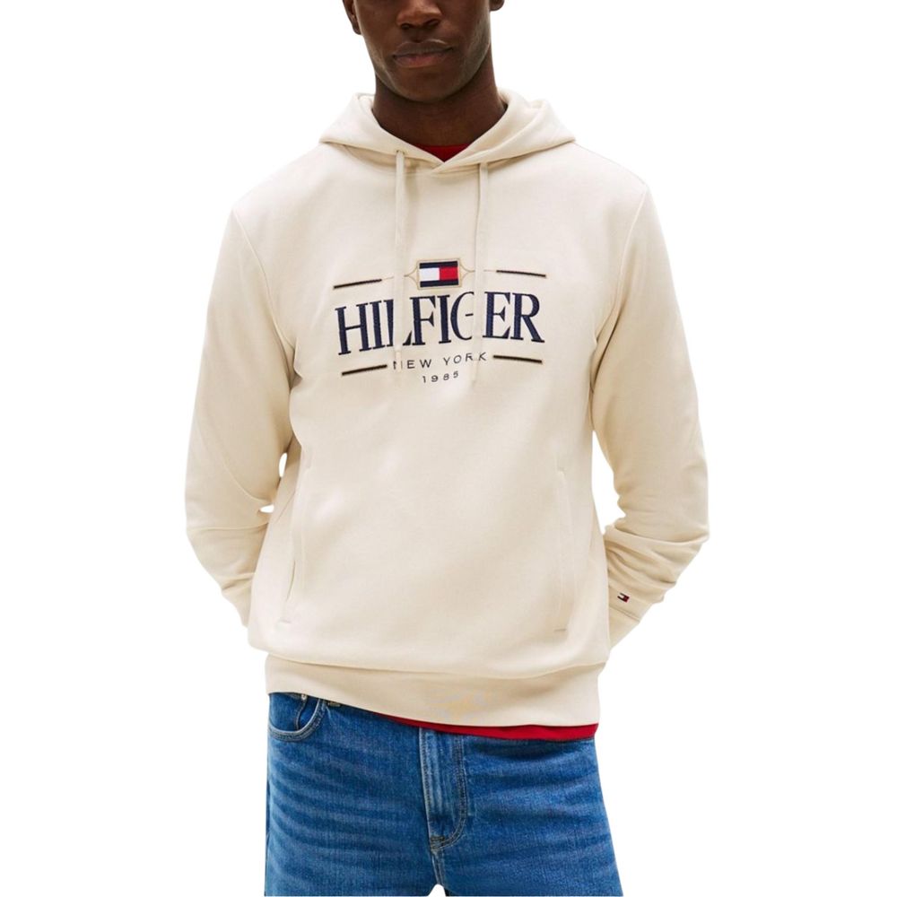 Beige Organic Cotton Hoodie - ventzia