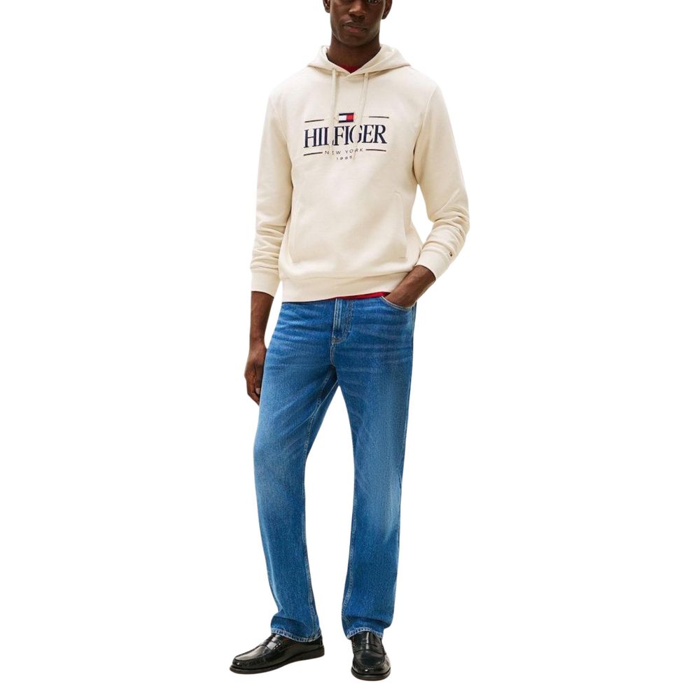 Beige Organic Cotton Hoodie - ventzia