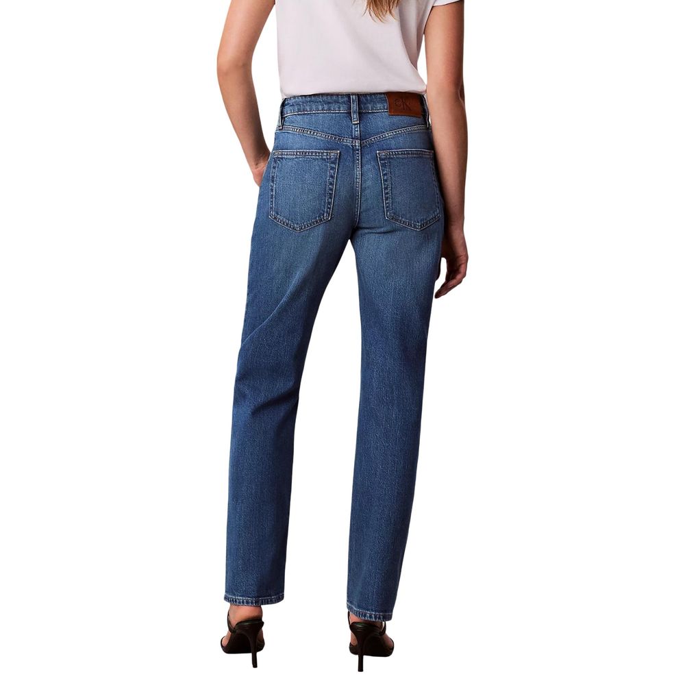 Blue Cotton Mom Jeans - ventzia