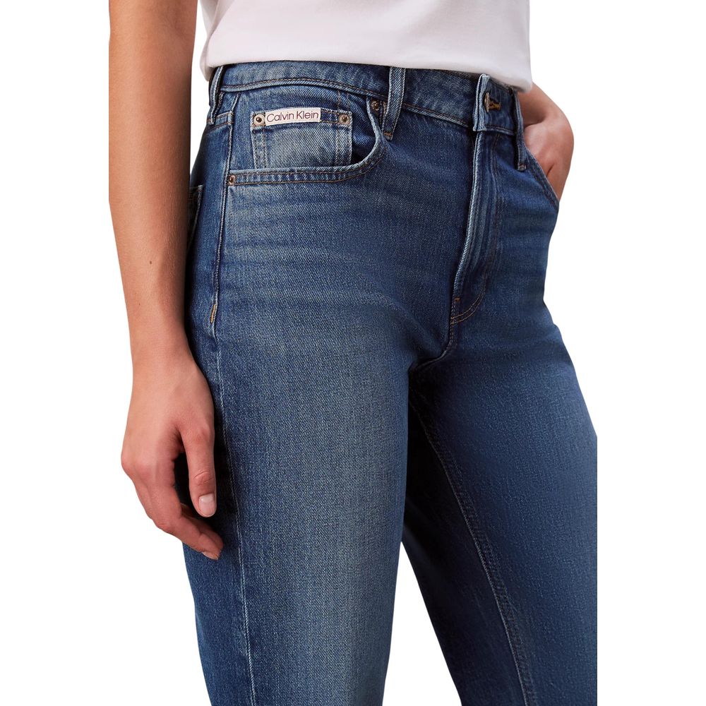 Blue Cotton Mom Jeans - ventzia