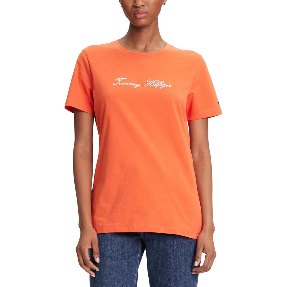 Orange Recycled Cotton T-Shirt - ventzia