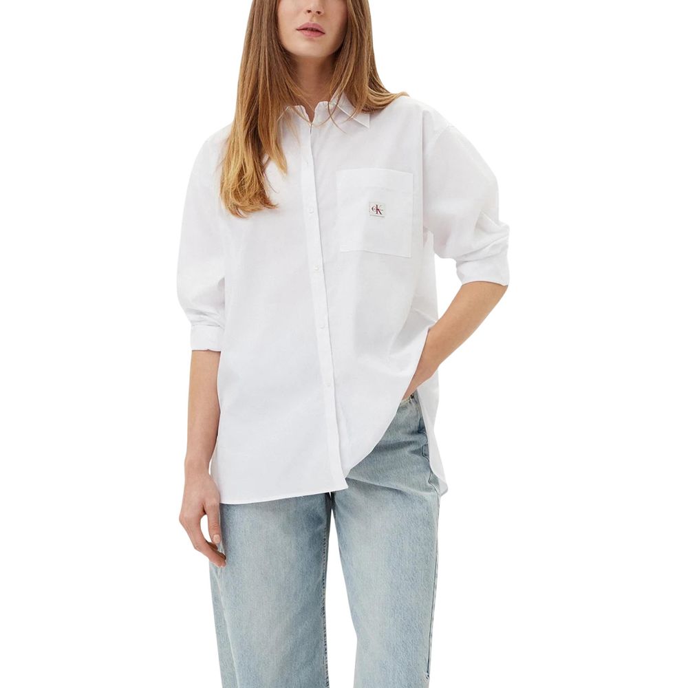 White Cotton Blouse - ventzia