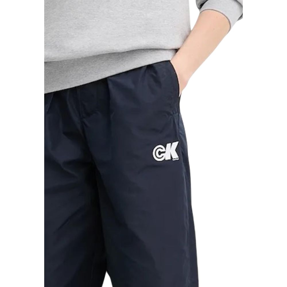 Blue Recycled Polyester Joggers (Workout Pants) - ventzia