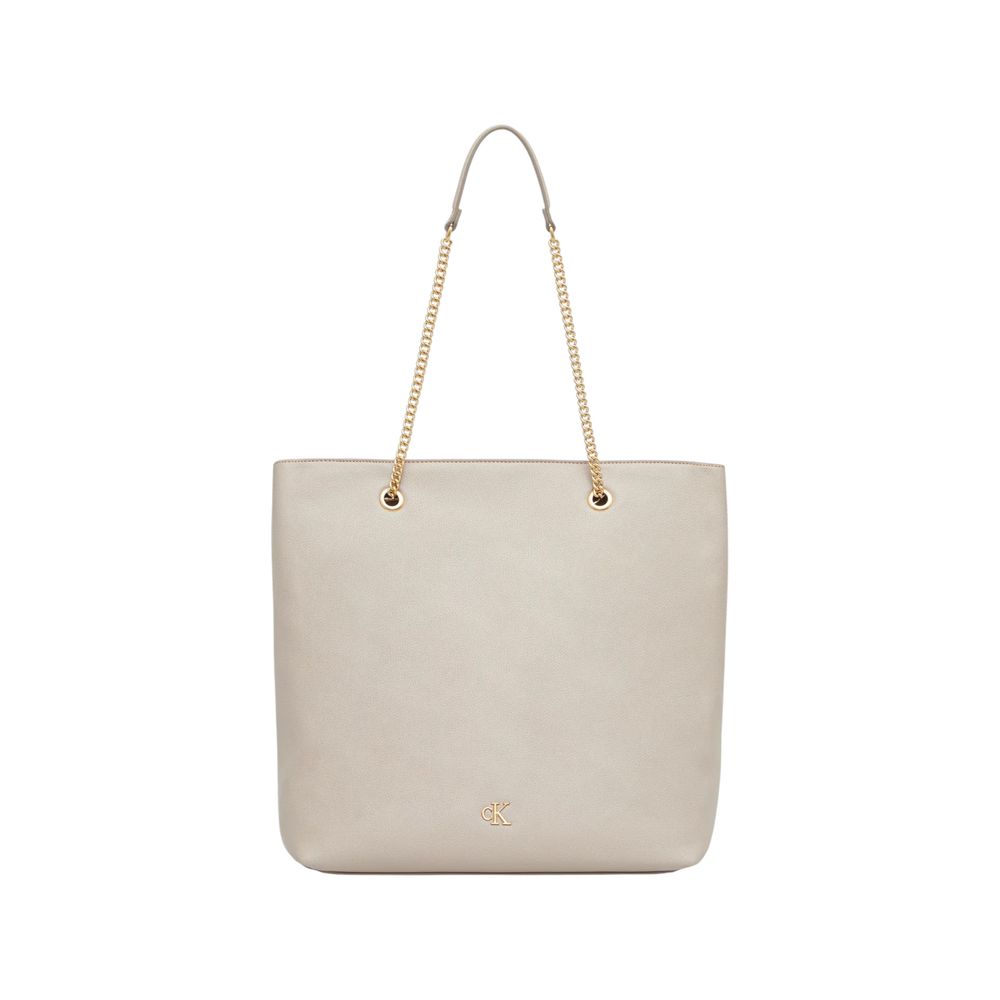 Beige Polyethylene Handbag - ventzia