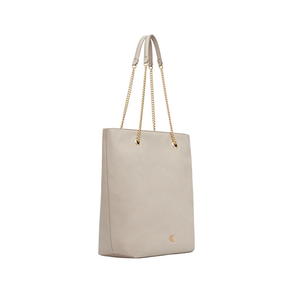 Beige Polyethylene Handbag - ventzia