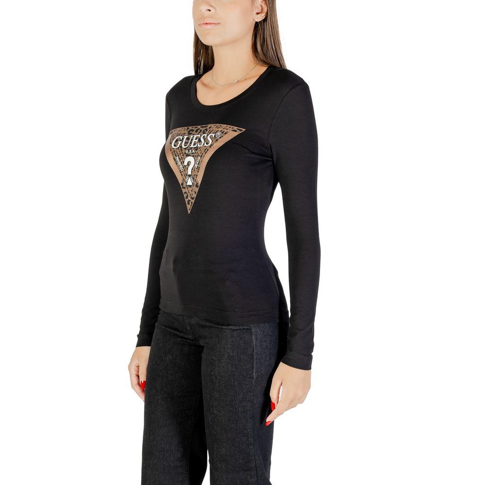Black Cotton Long Sleeve T-Shirt - ventzia