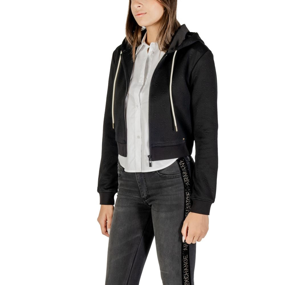 Black Polyester Hoodie - ventzia