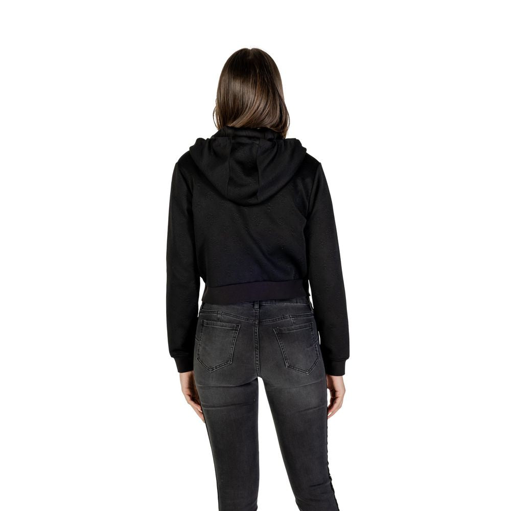 Black Polyester Hoodie - ventzia