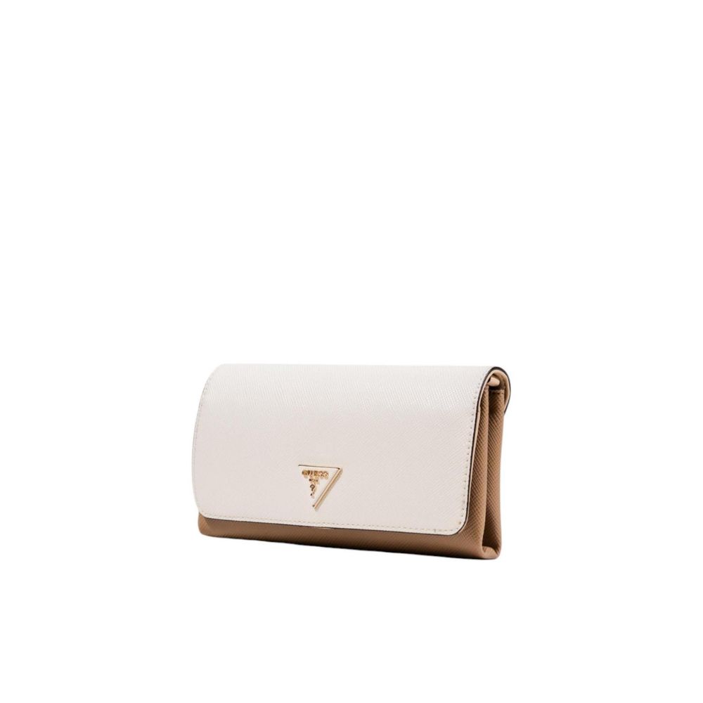 Beige Polyethylene Clutch Bag - ventzia