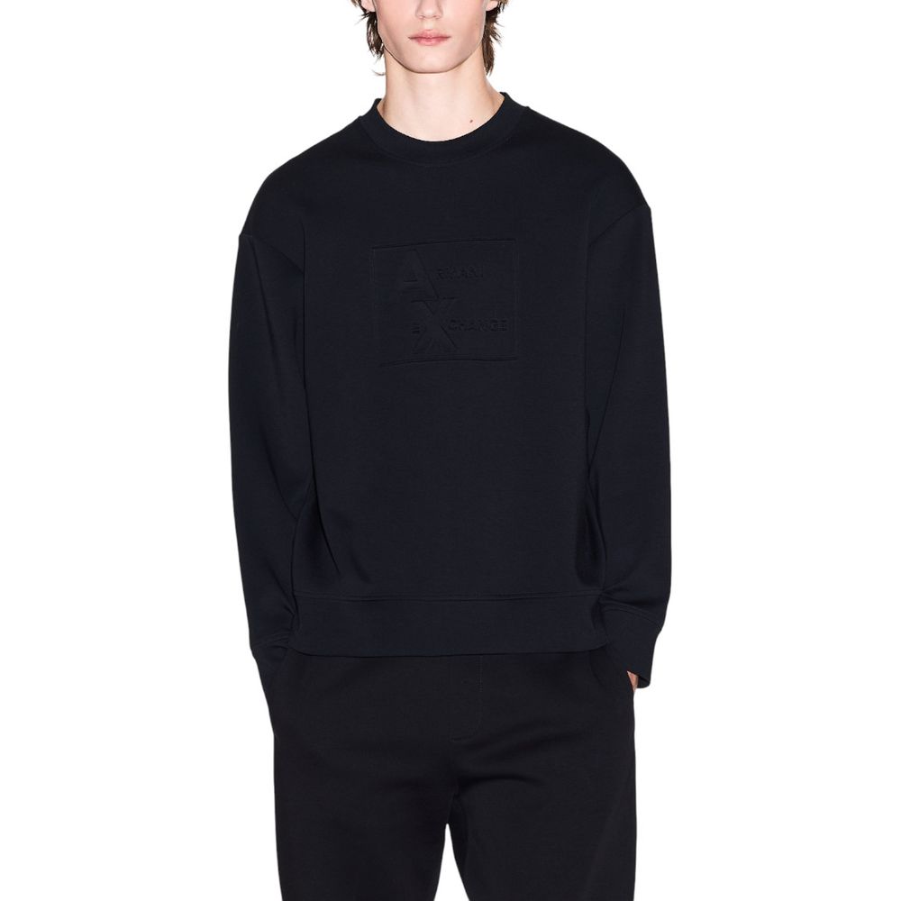 Black Cotton Sweatshirt - ventzia