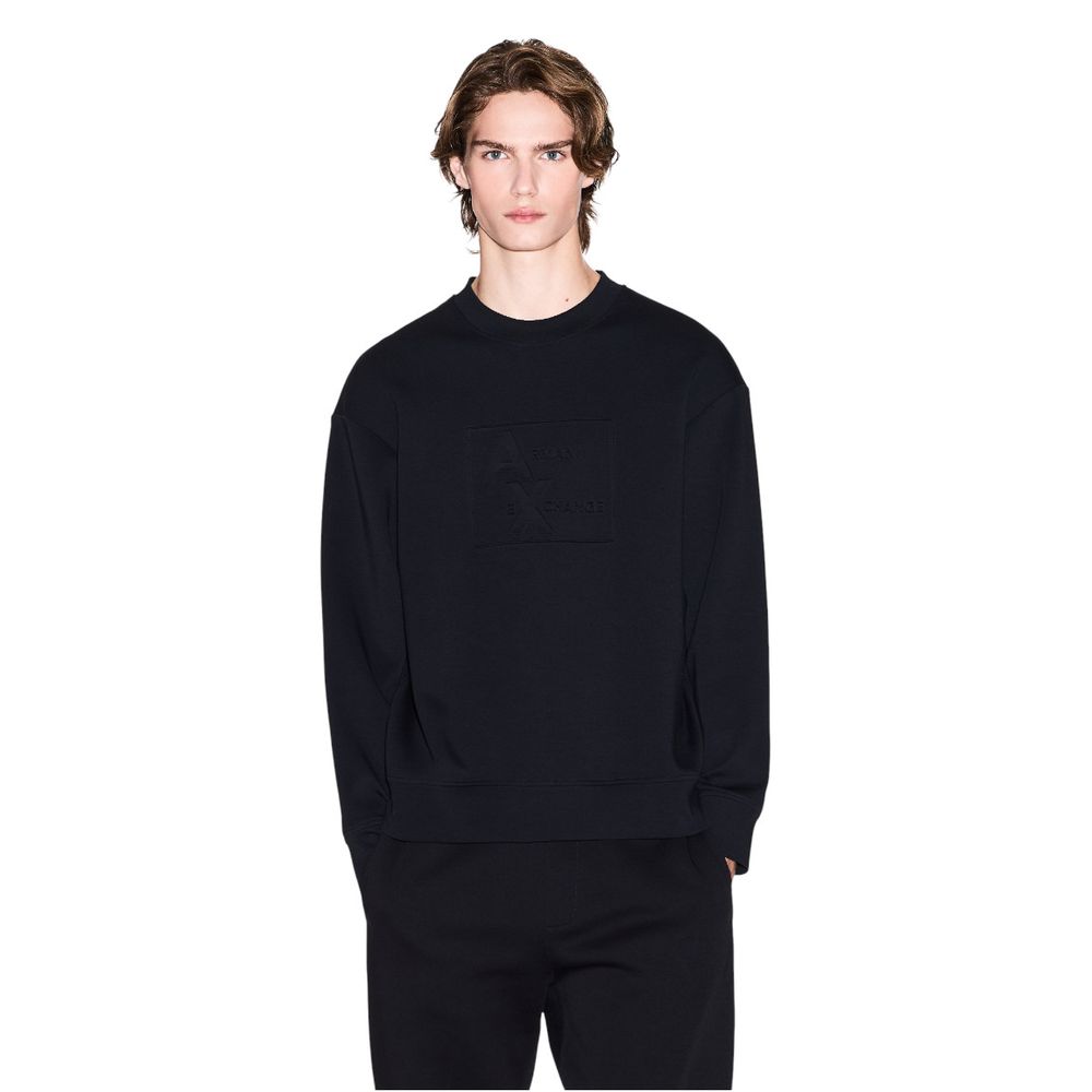 Black Cotton Sweatshirt - ventzia