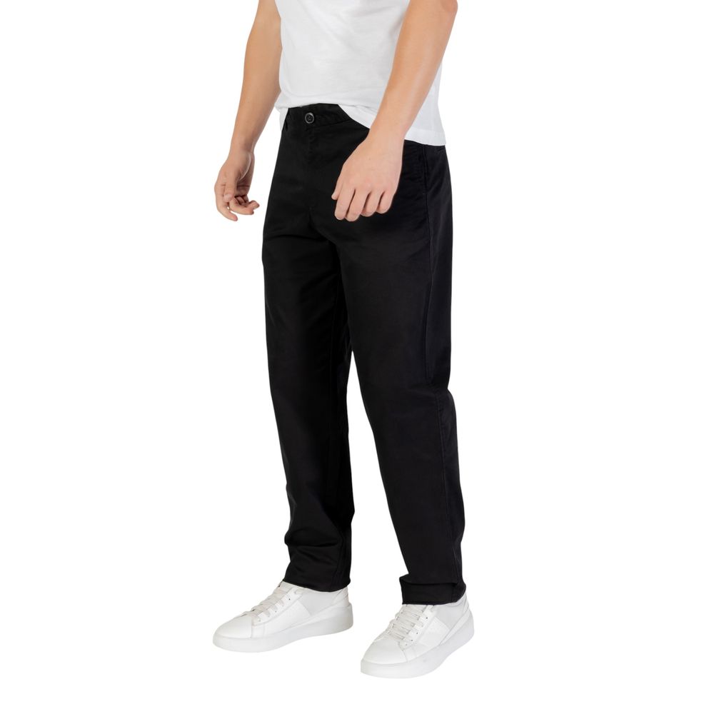 Black Cotton Skinny Pants - ventzia