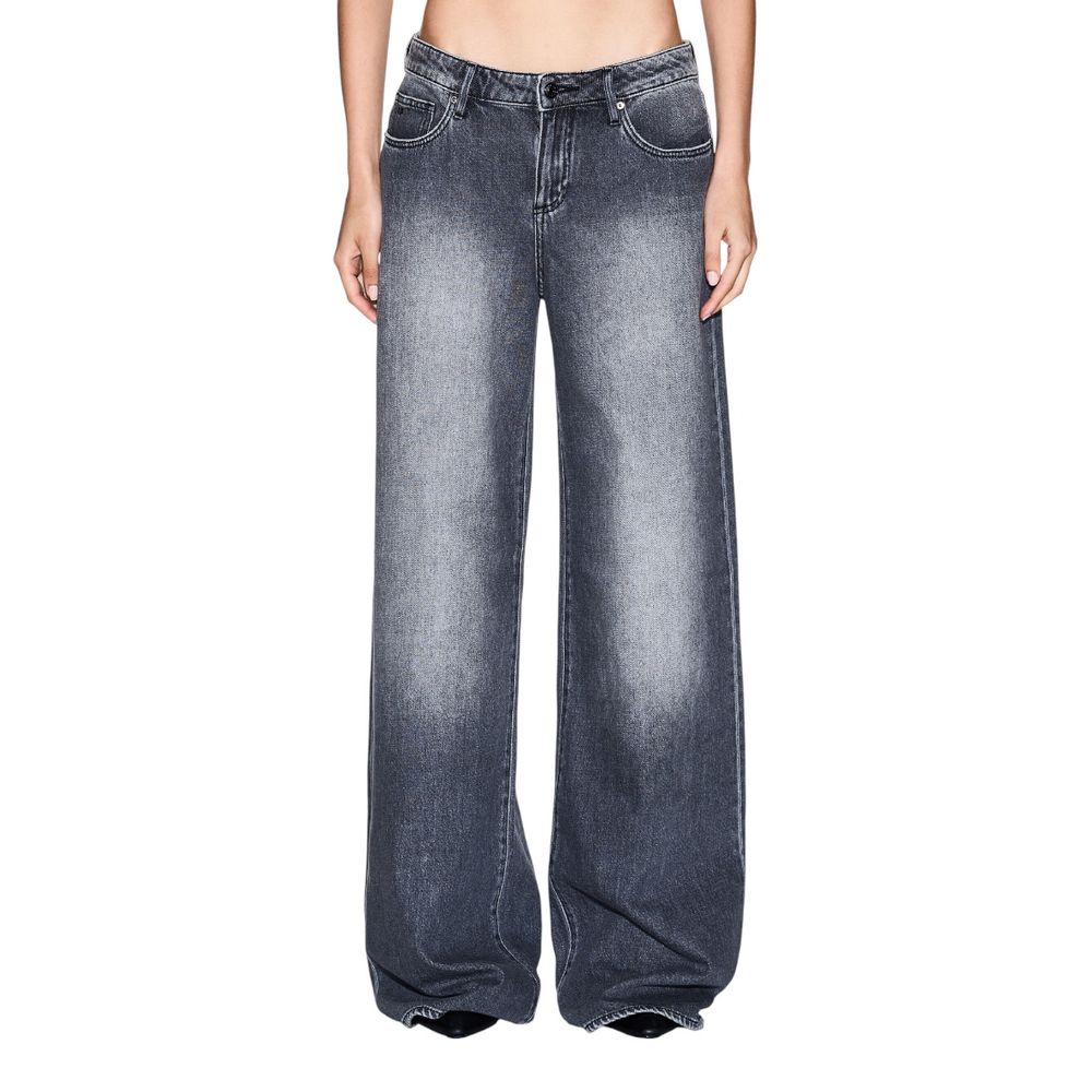 Gray Cotton Relaxed Fit Jeans - ventzia