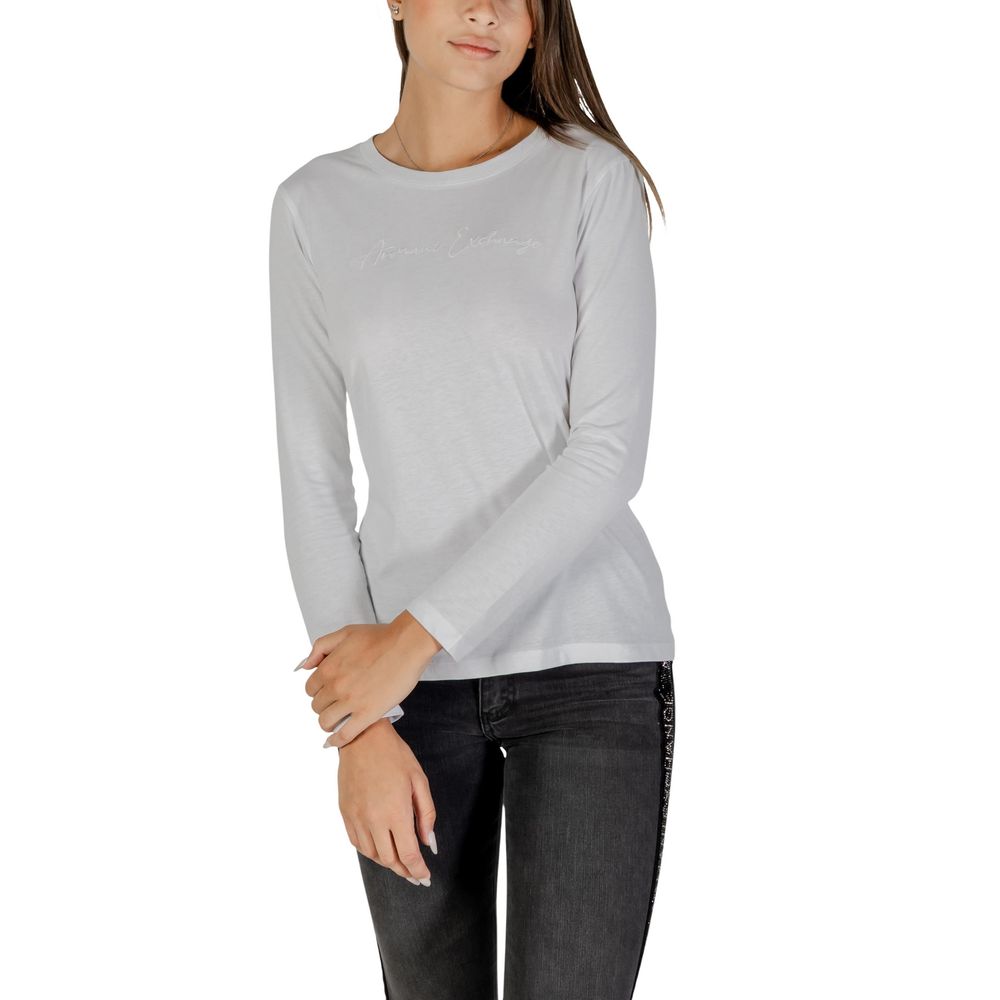 White Cotton Long Sleeve T-Shirt - ventzia