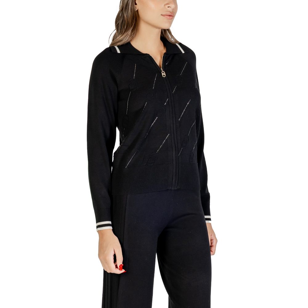Black And White Viscose Cardigan - ventzia