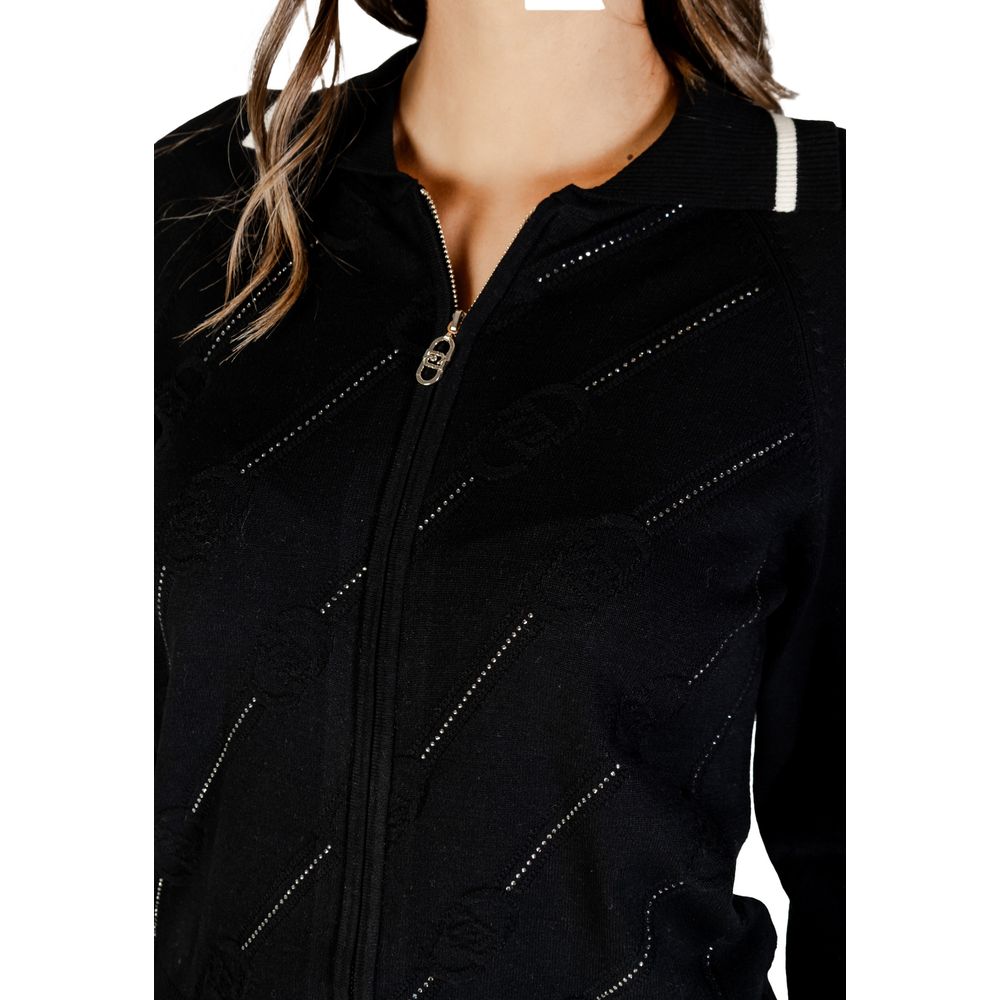 Black And White Viscose Cardigan - ventzia
