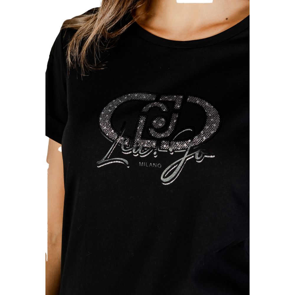 Black Cotton T-Shirt - ventzia