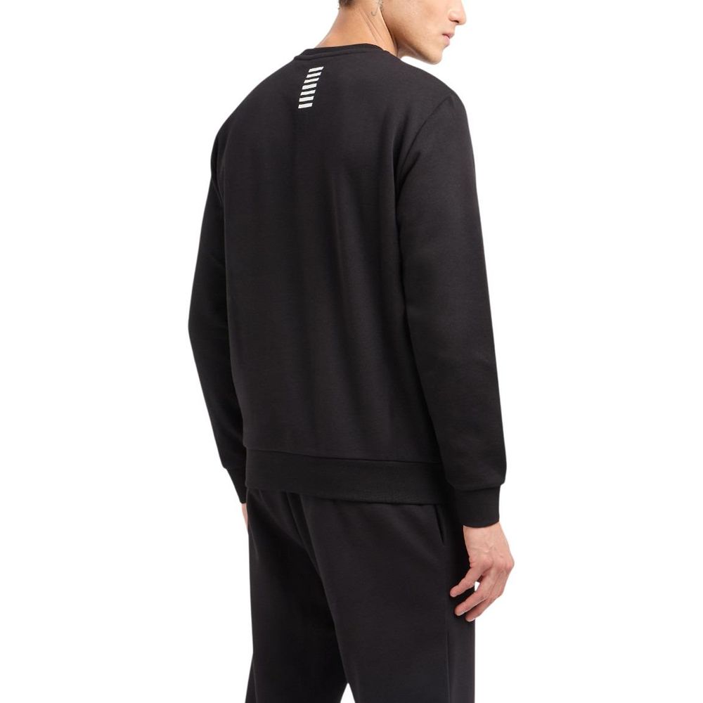 Black Cotton Sweatshirt - ventzia