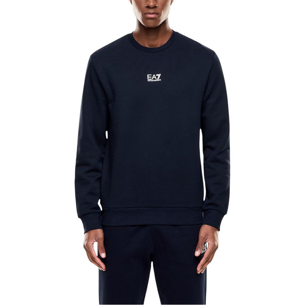 Blue Cotton Sweatshirt - ventzia