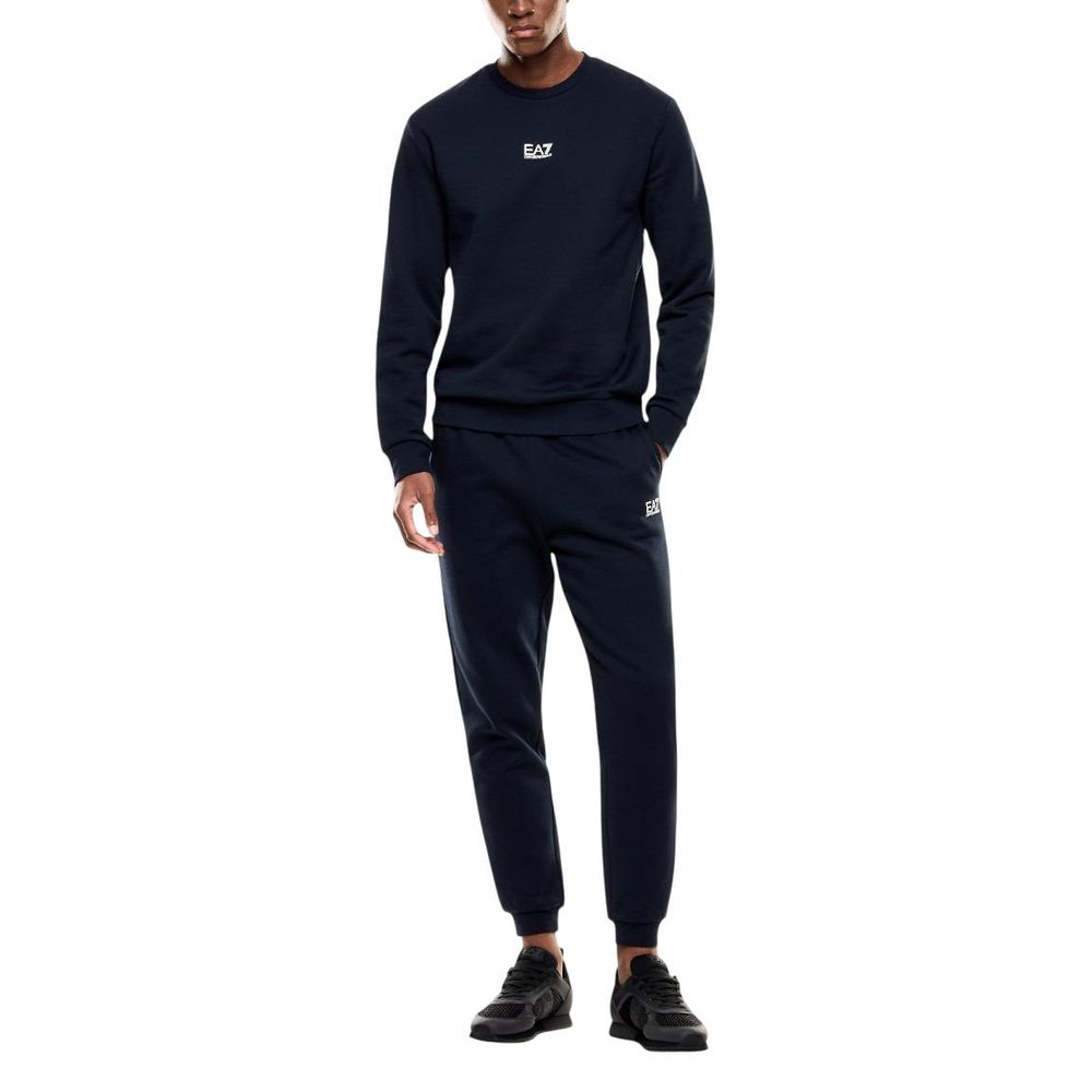 Blue Cotton Sweatshirt - ventzia