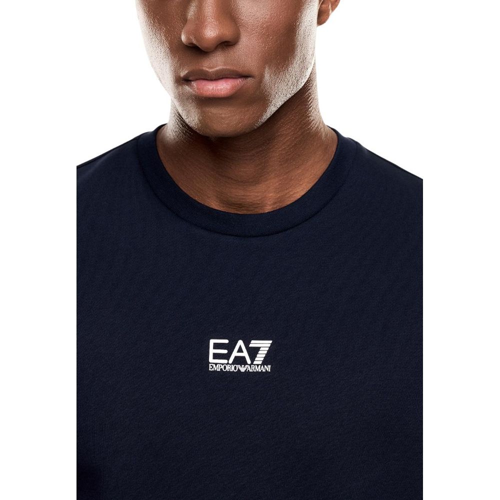 Blue Cotton Sweatshirt - ventzia