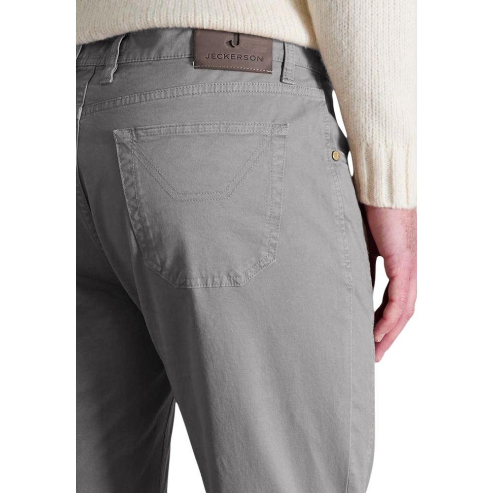Gray Cotton Skinny Pants - ventzia