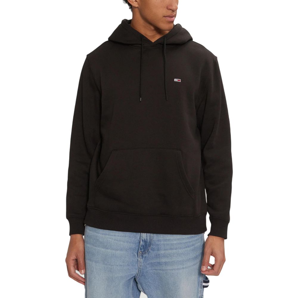 Black Cotton Hoodie - ventzia