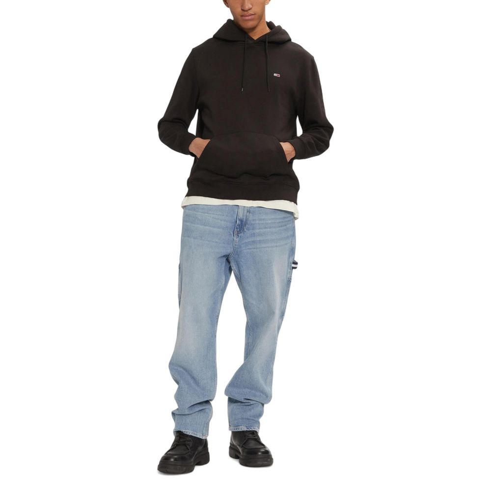 Black Cotton Hoodie - ventzia