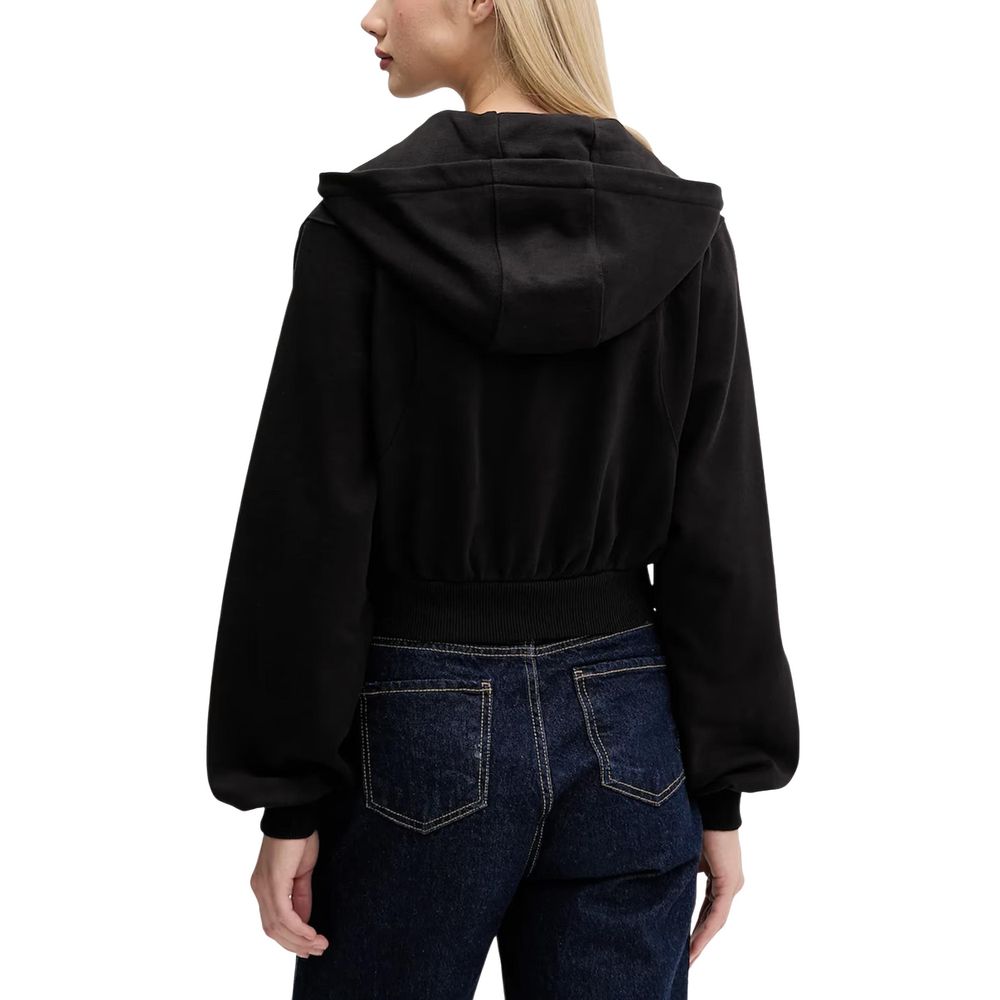 Black Recycled Cotton Hoodie - ventzia