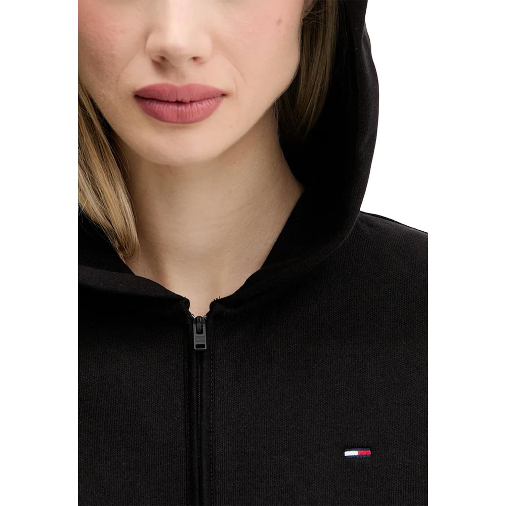 Black Recycled Cotton Hoodie - ventzia