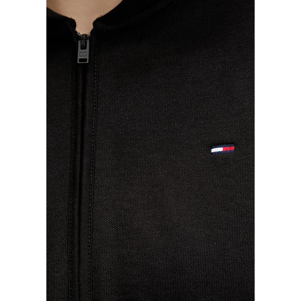 Black Recycled Cotton Hoodie - ventzia