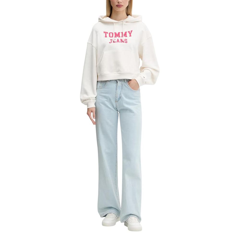 Cream Recycled Cotton Hoodie - ventzia