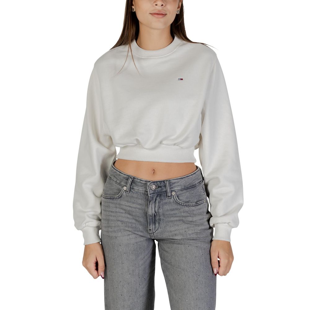 Cream Recycled Cotton Sweatshirt - ventzia
